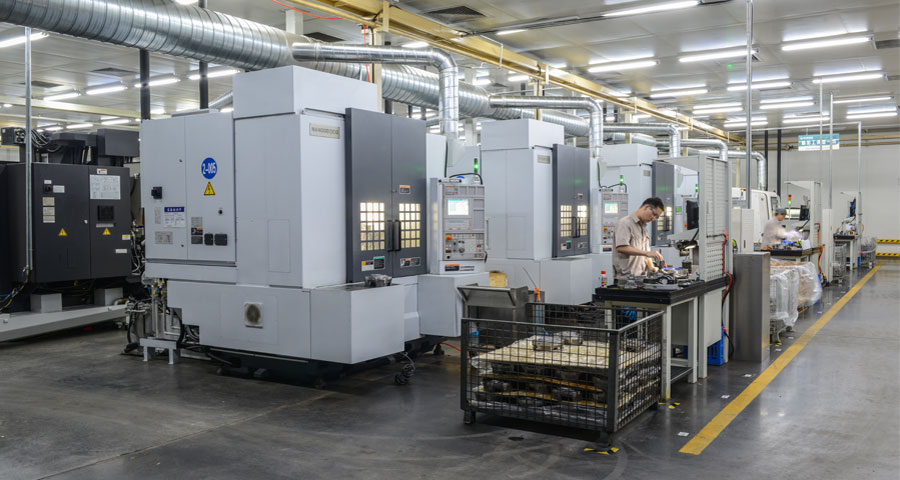 side view of a train axle